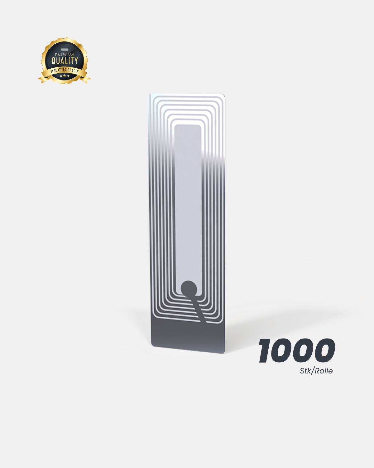 15x52 RF Sicherheitsetiketten transparent | 1000 Stück