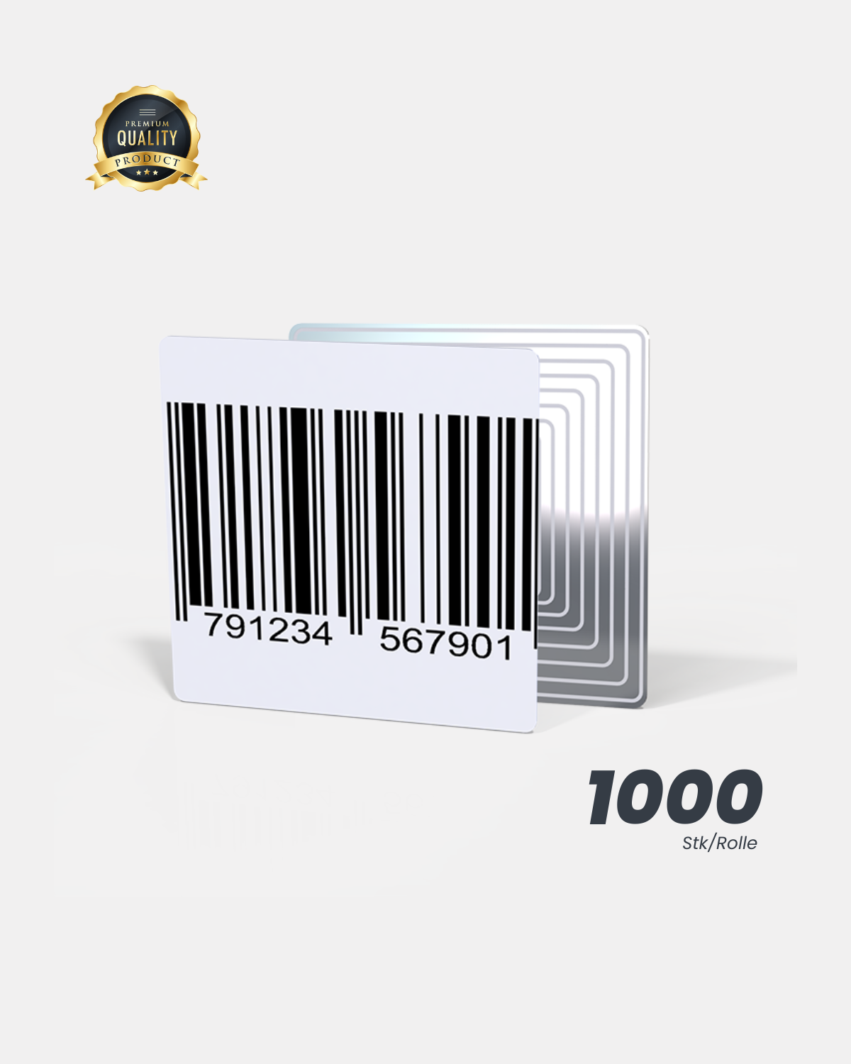 5x5cm RF Sicherheitsetiketten | 1000 Stück