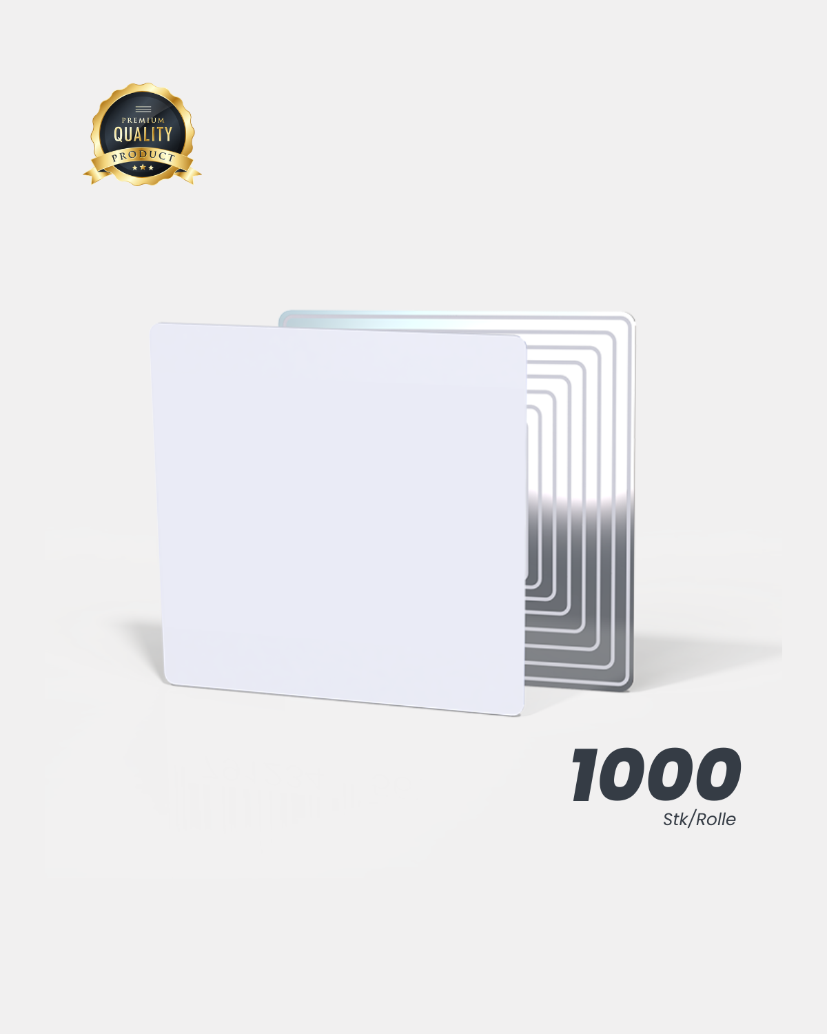 4x4cm RF Sicherheitsetiketten | 1000 Stück
