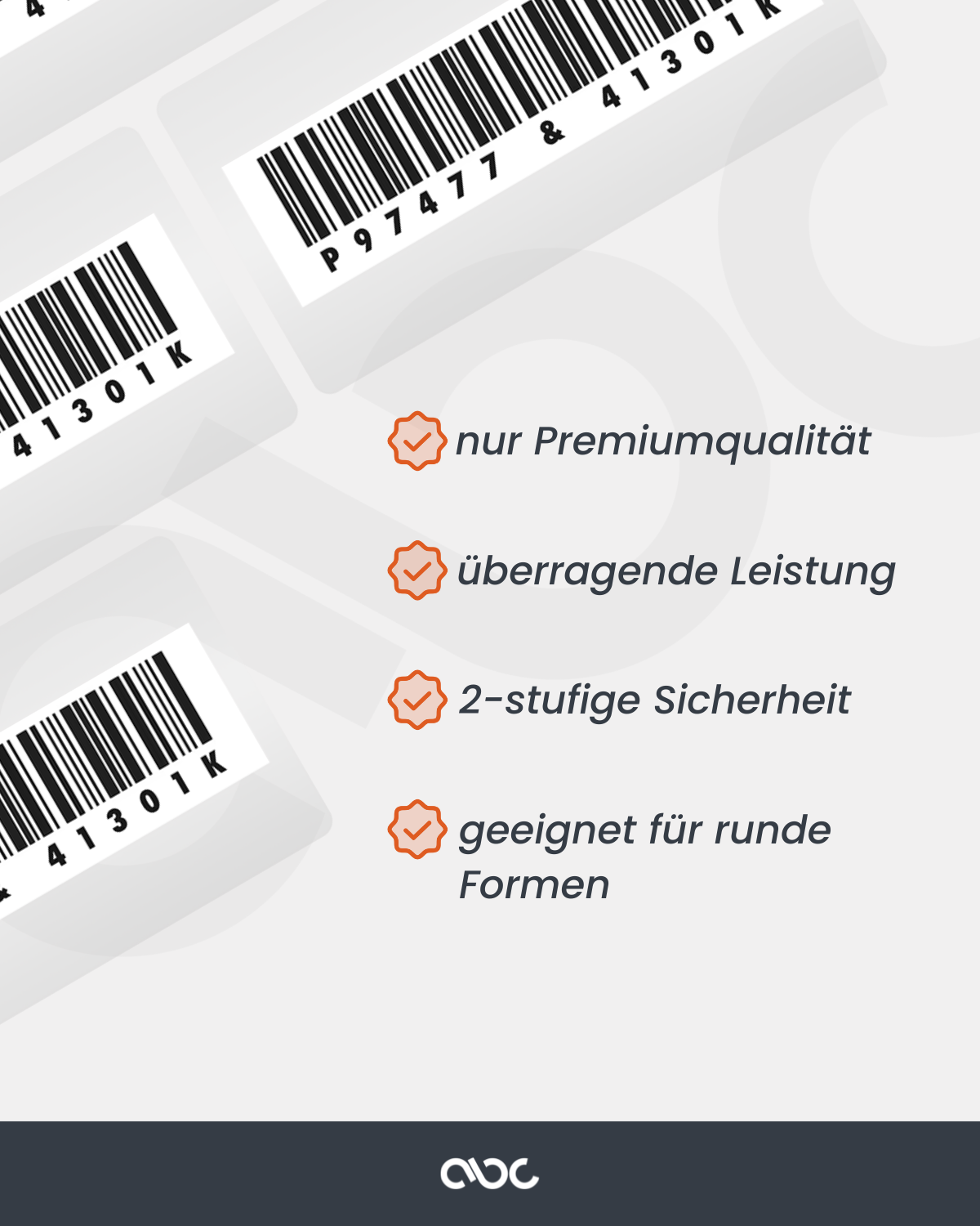 AM Sicherheitsetiketten mit transparenter Folie | 1000 Stück