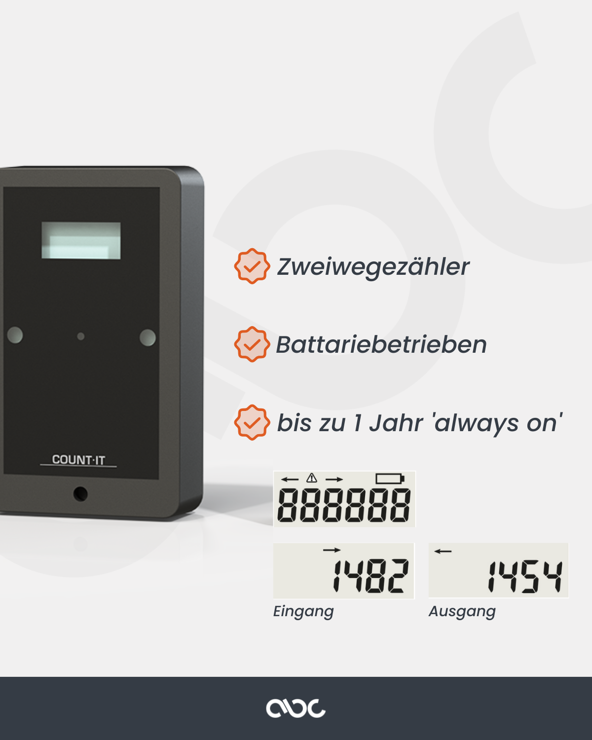 2 Wege COUNT-IT Kundenzähler mit Display
